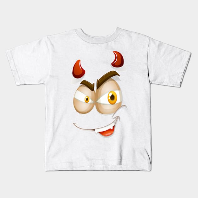 Malevolent Grin Kids T-Shirt by Numanatit